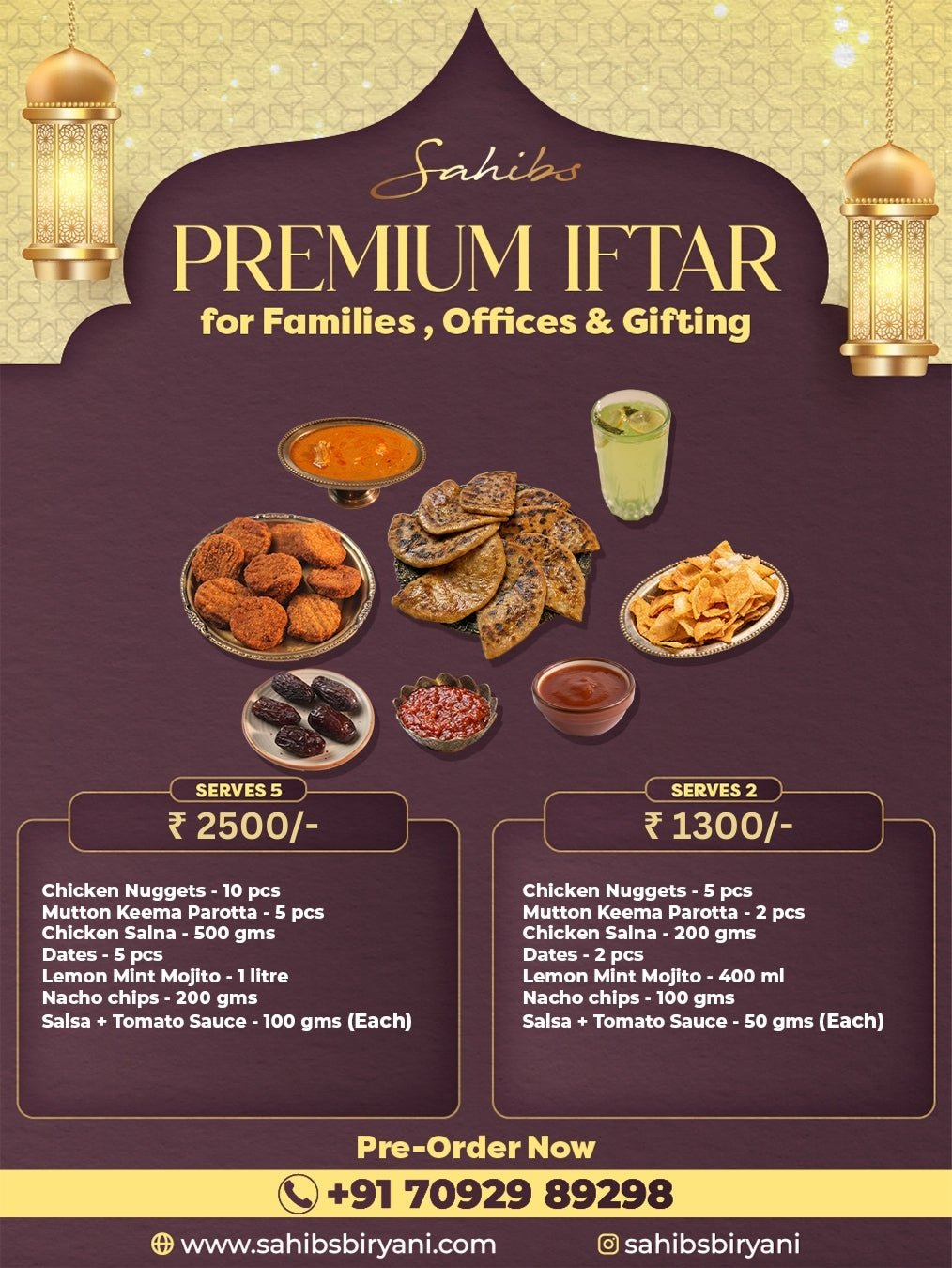 Premium Iftar Combo - FF2 (20th Mar Day 30)