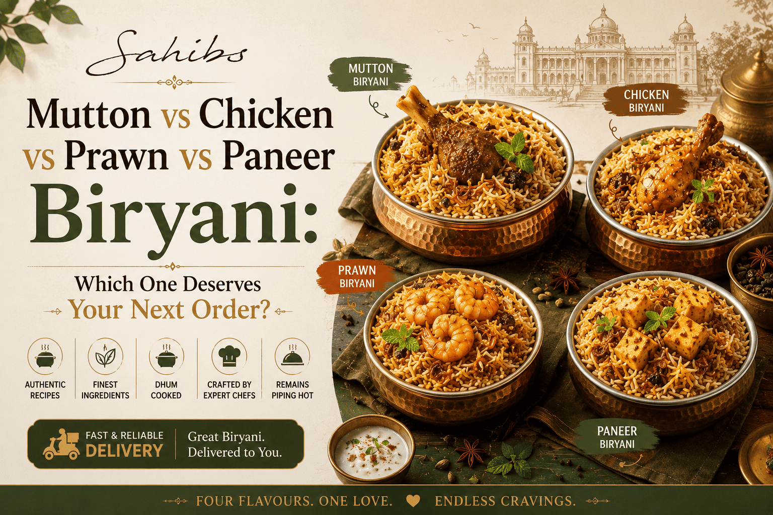 Mutton vs Chicken vs Prawn vs Paneer Biryani: Which One Deserves Your Next Order?
